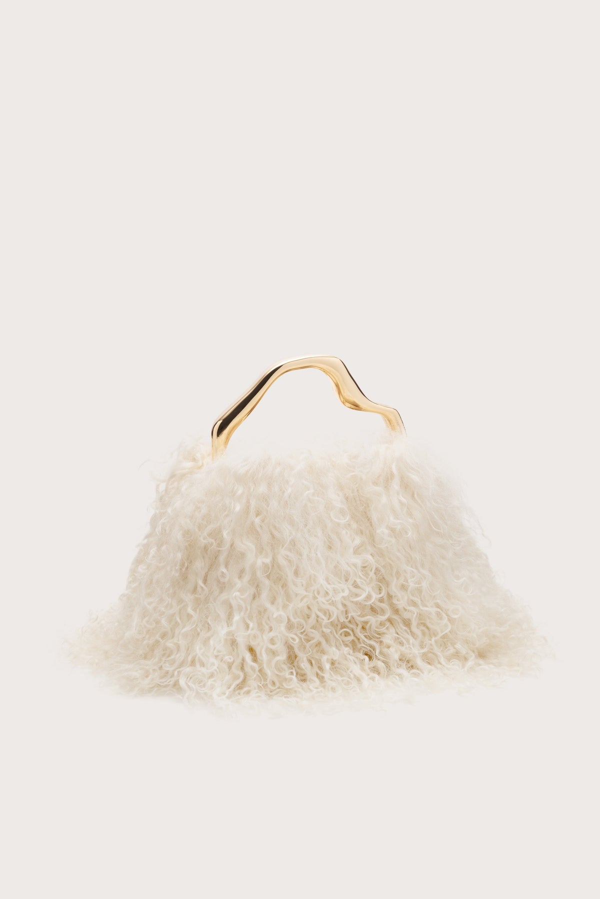 Cult Gaia Solene Mini Bag - Natural Shearling