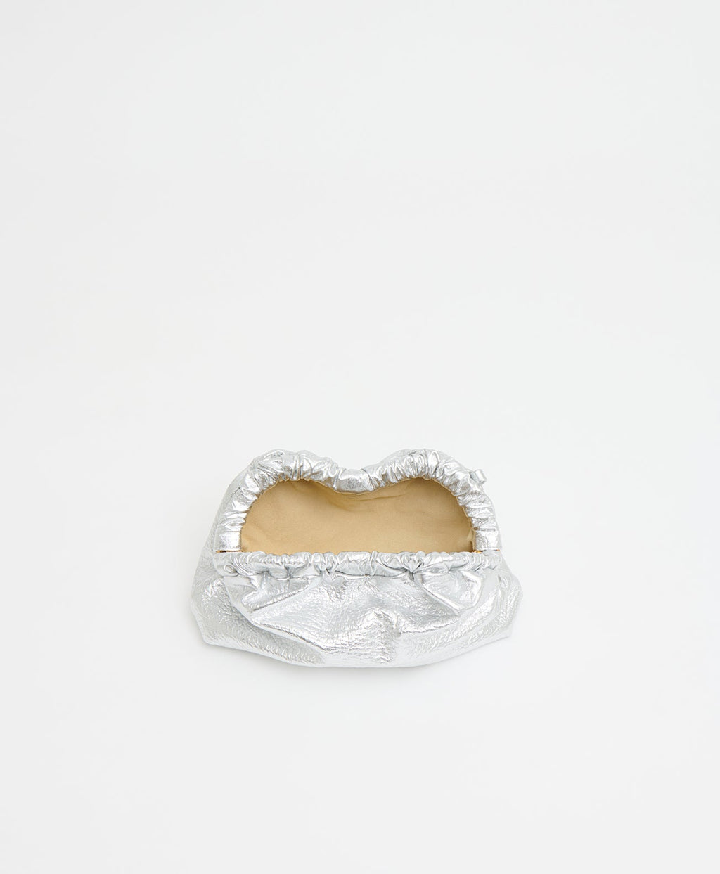 Mansur Gavriel Mini Cloud Clutch - Tumbled Silver