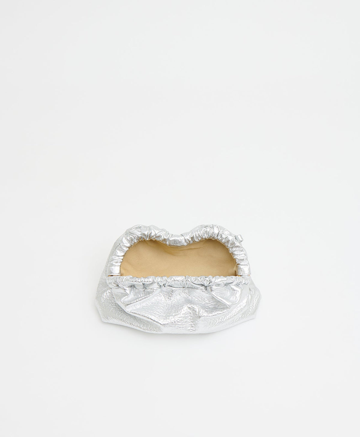 Mansur Gavriel Mini Cloud Clutch - Tumbled Silver