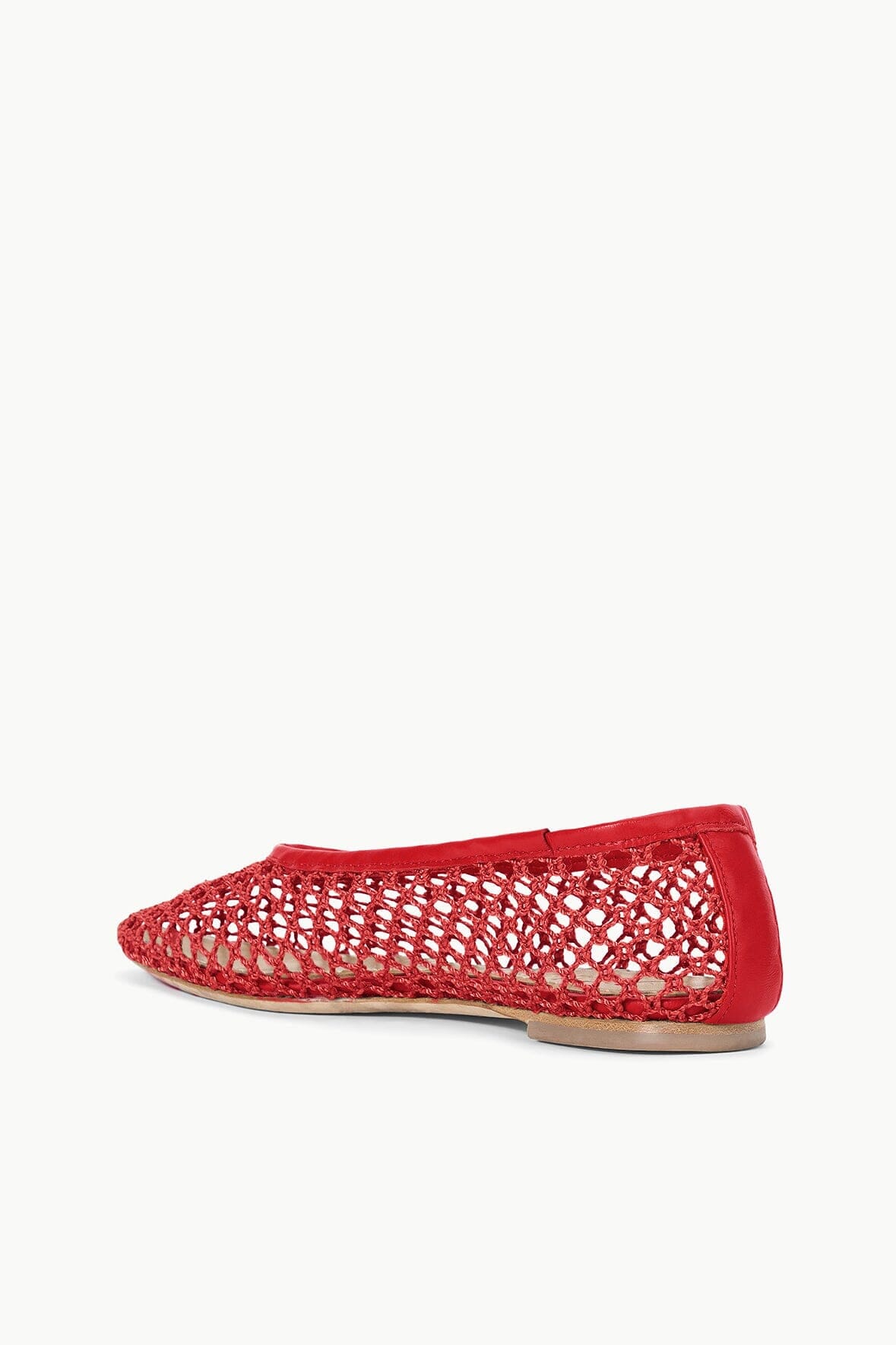 Staud Alba Ballet Flat Netting - Red