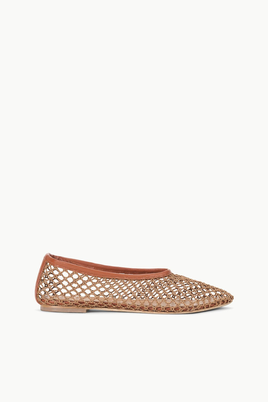 Staud Alba Ballet Flat Netting - Tan