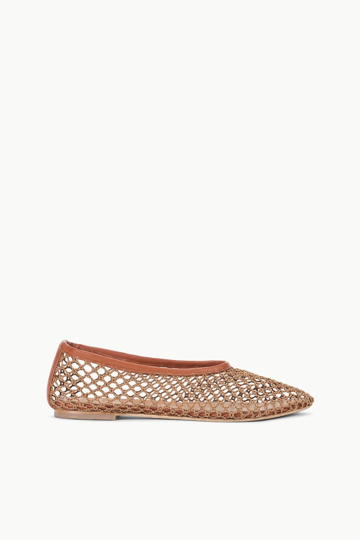 Staud Alba Ballet Flat Netting - Tan