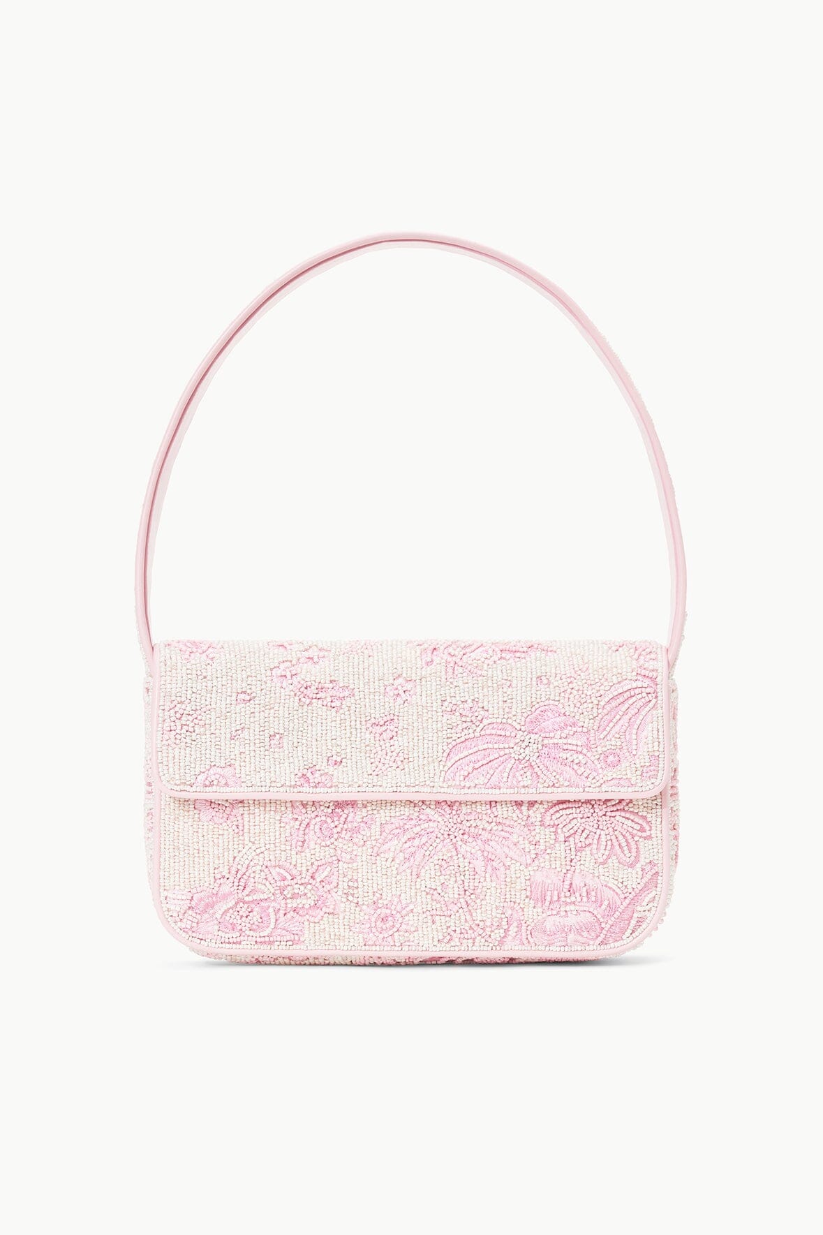Staud Tommy Beaded Bag - Ivory Cherry Blossom Toile