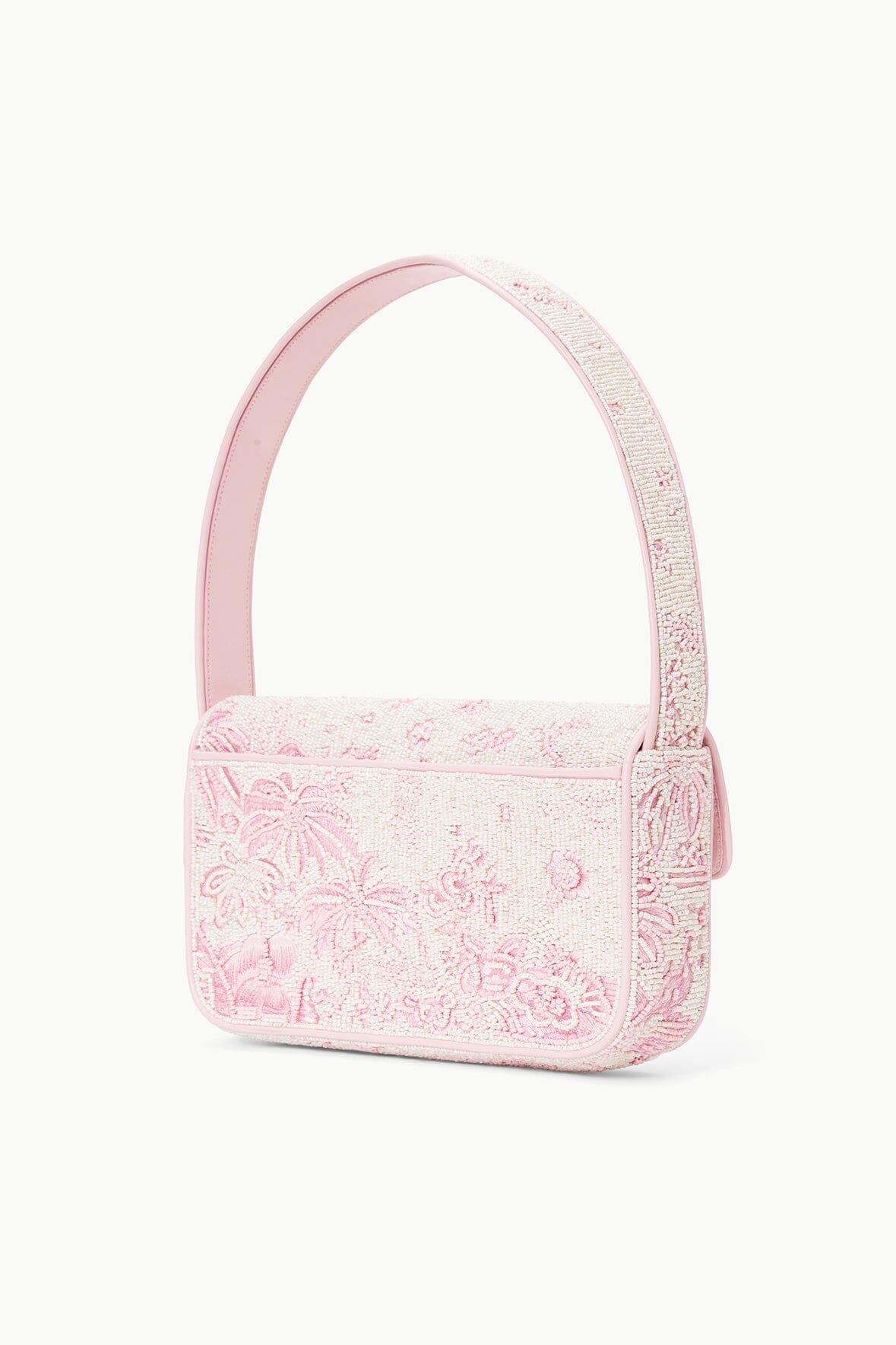 Staud Tommy Beaded Bag - Ivory Cherry Blossom Toile
