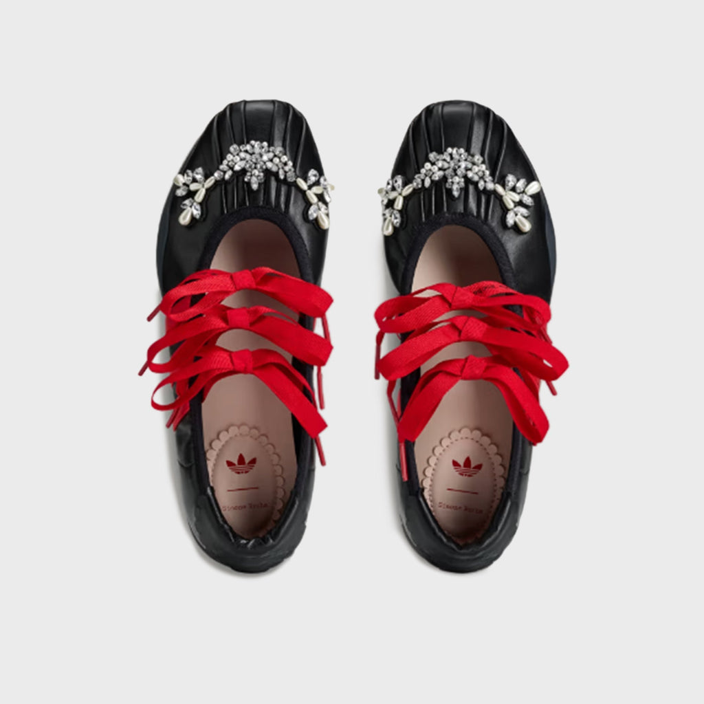 Adidas x Simone Rocha Taekwondo Ballerina Leather - Core Black / Better Scarlet