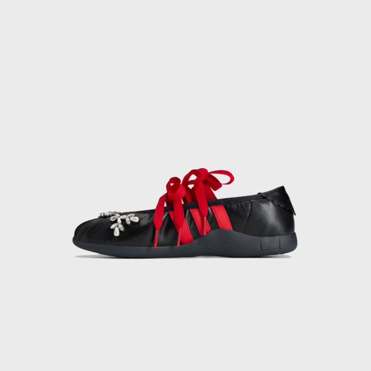 Adidas x Simone Rocha Taekwondo Ballerina Leather - Core Black / Better Scarlet