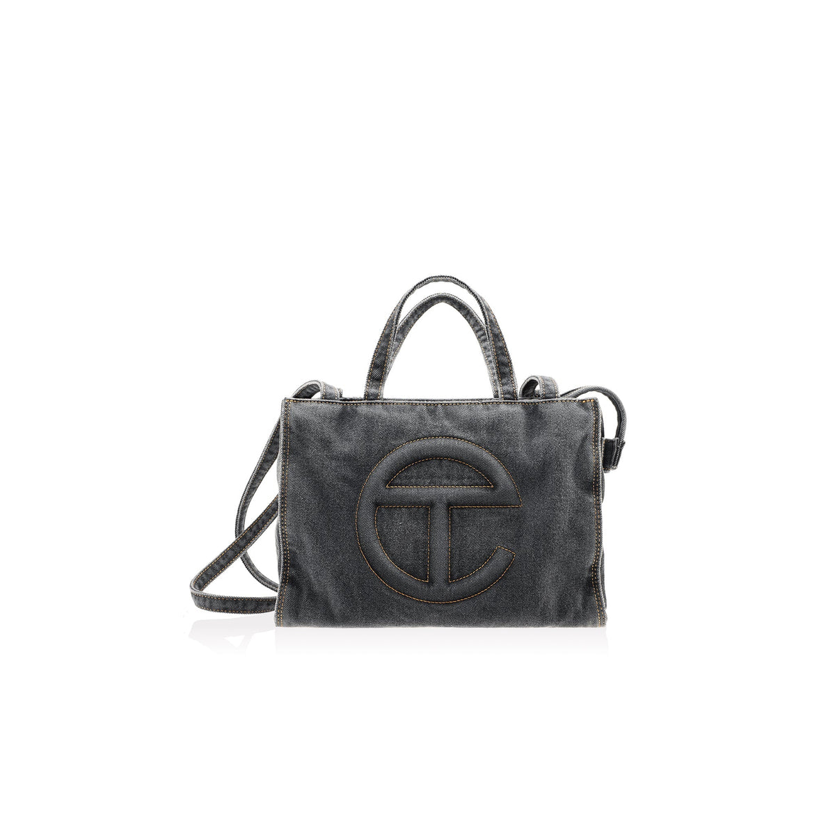 Telfar Shmedium Denim Shopper - Black