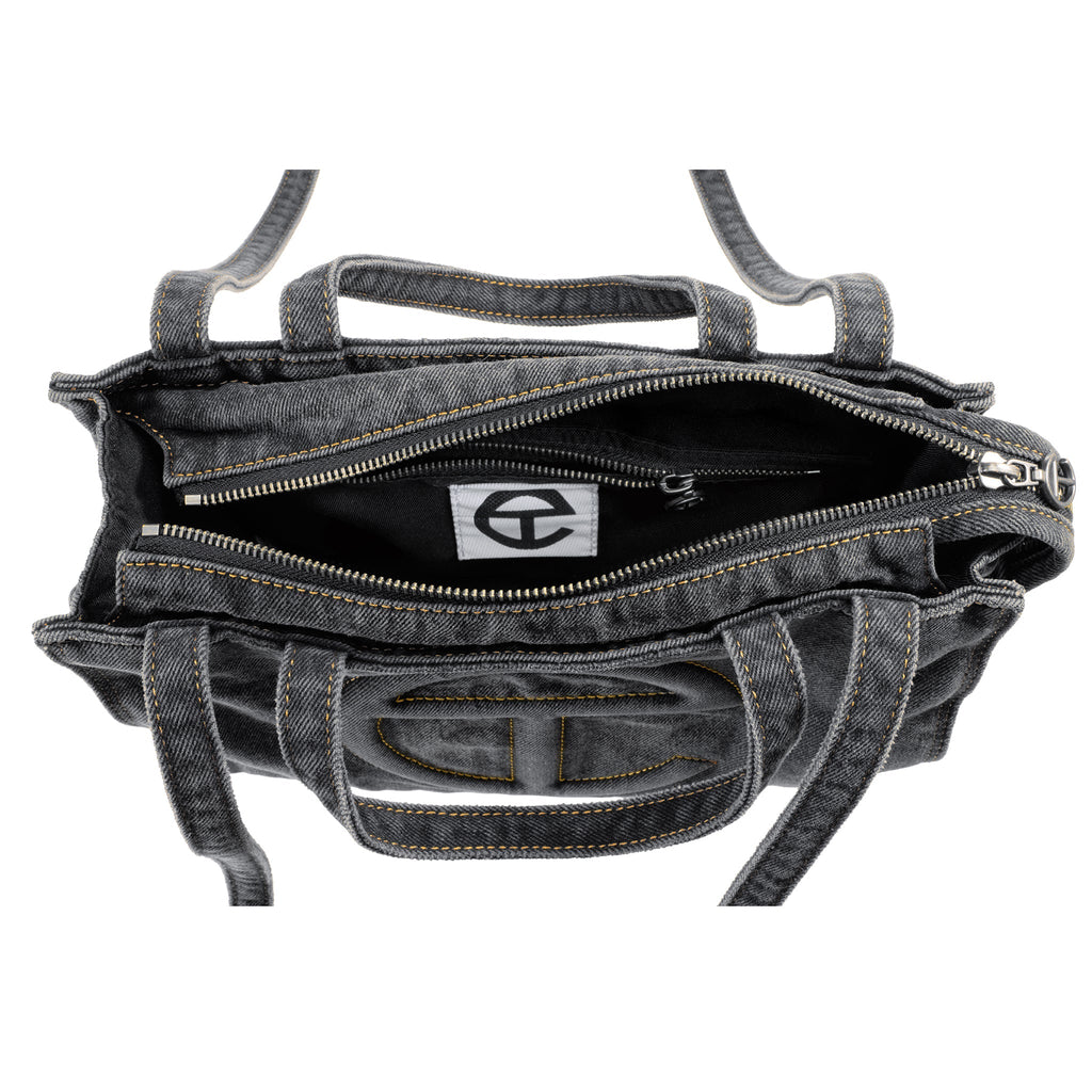 Telfar Shmedium Denim Shopper - Black