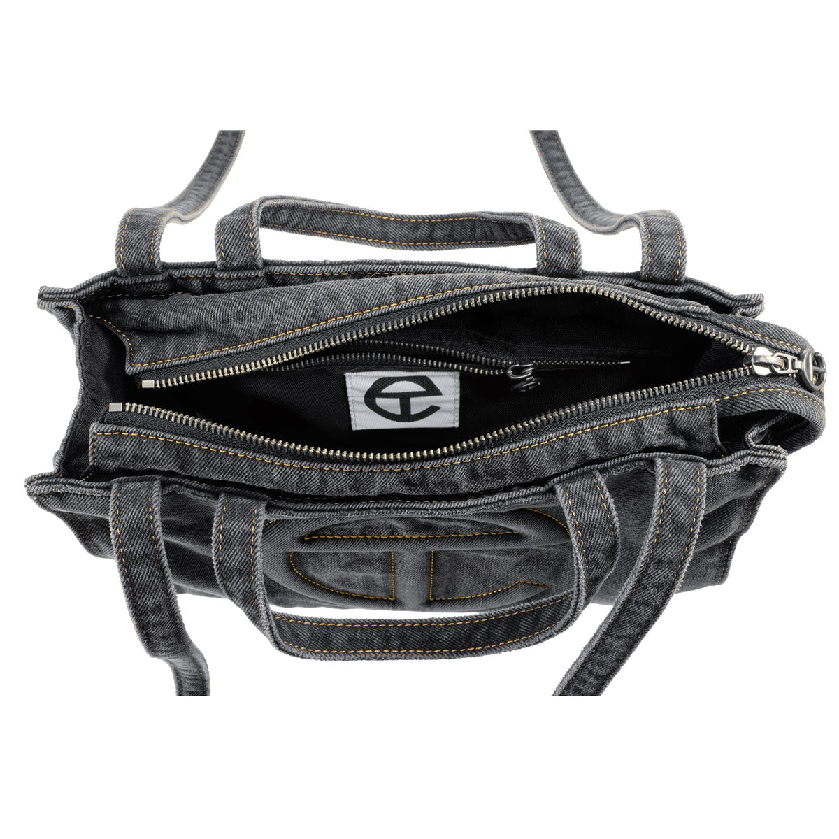 Telfar Shmedium Denim Shopper - Black