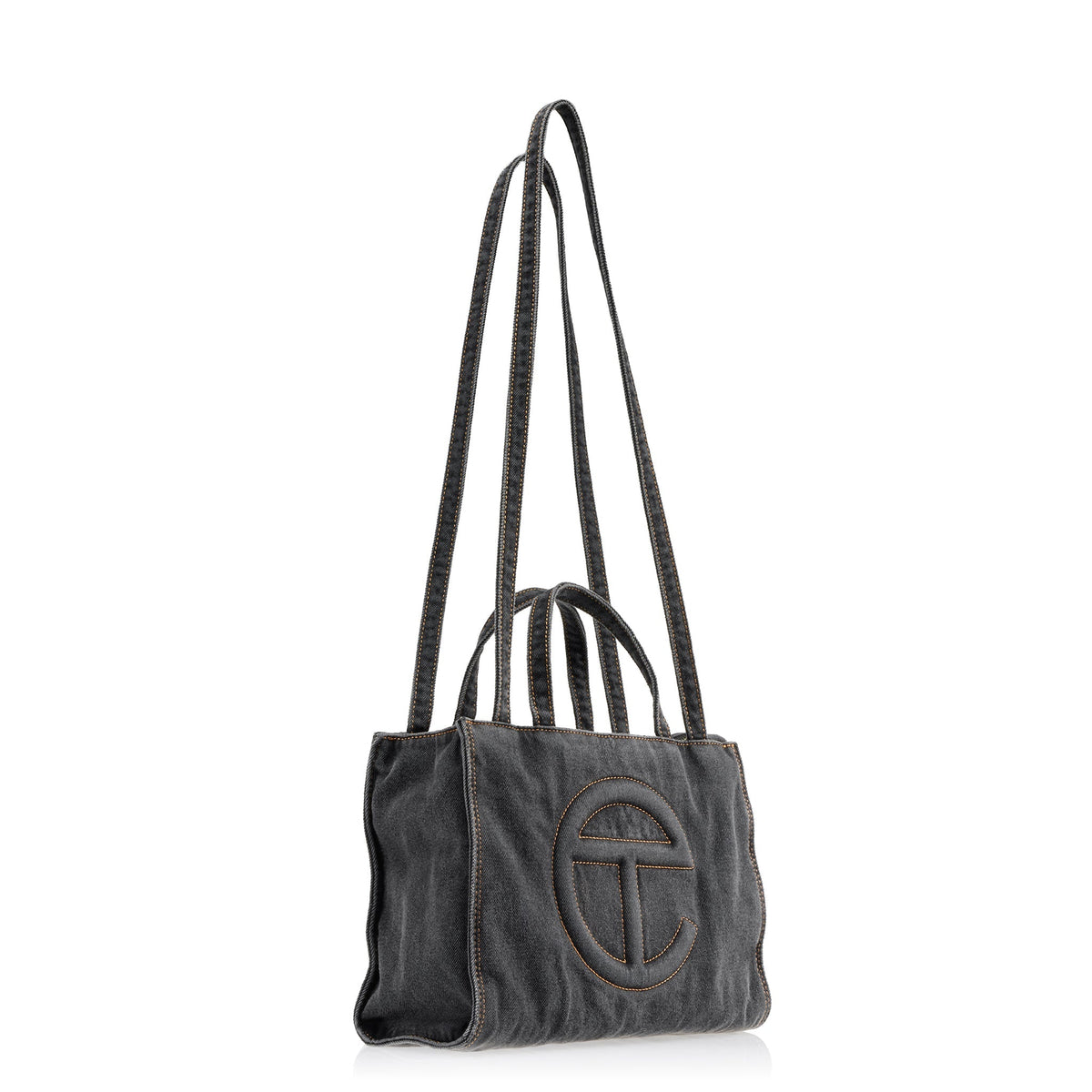 Telfar Shmedium Denim Shopper - Black