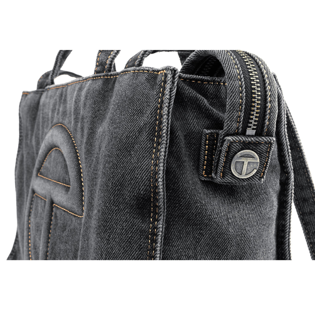 Telfar Shmedium Denim Shopper - Black