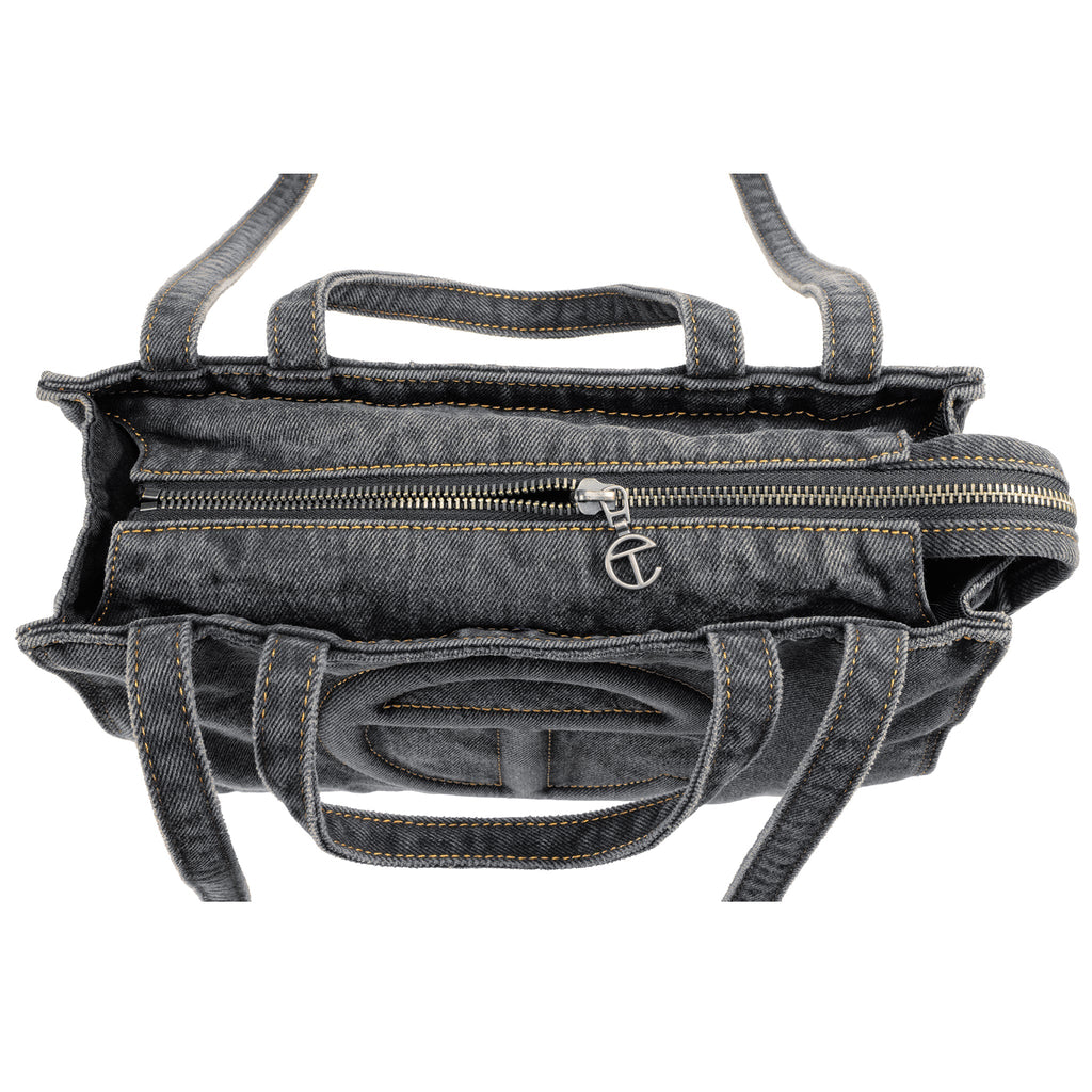 Telfar Shmedium Denim Shopper - Black