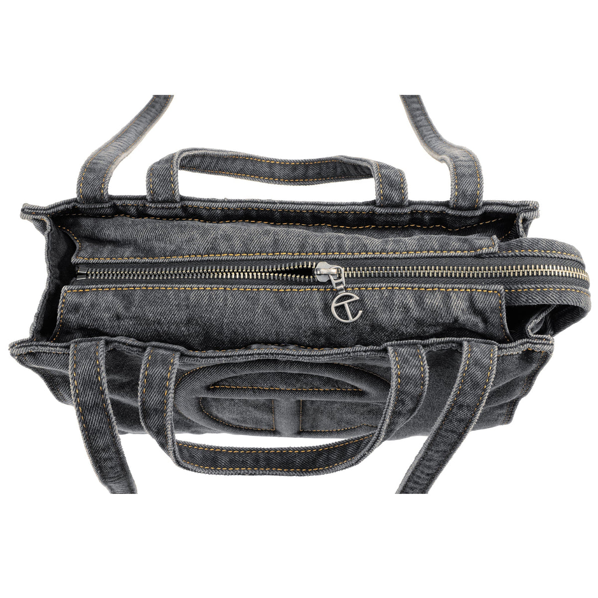 Telfar Shmedium Denim Shopper - Black