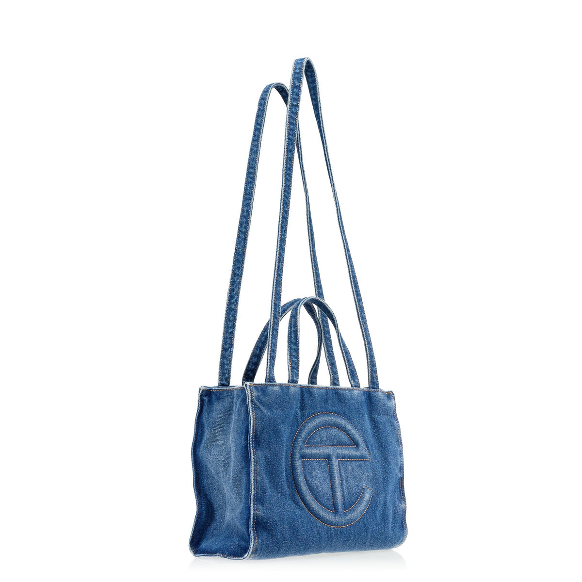 Telfar Shmedium Denim Shopper - Blue