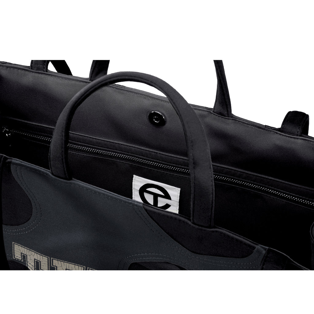 Telfar Large Camo Shopping Bag - Black / Off Black