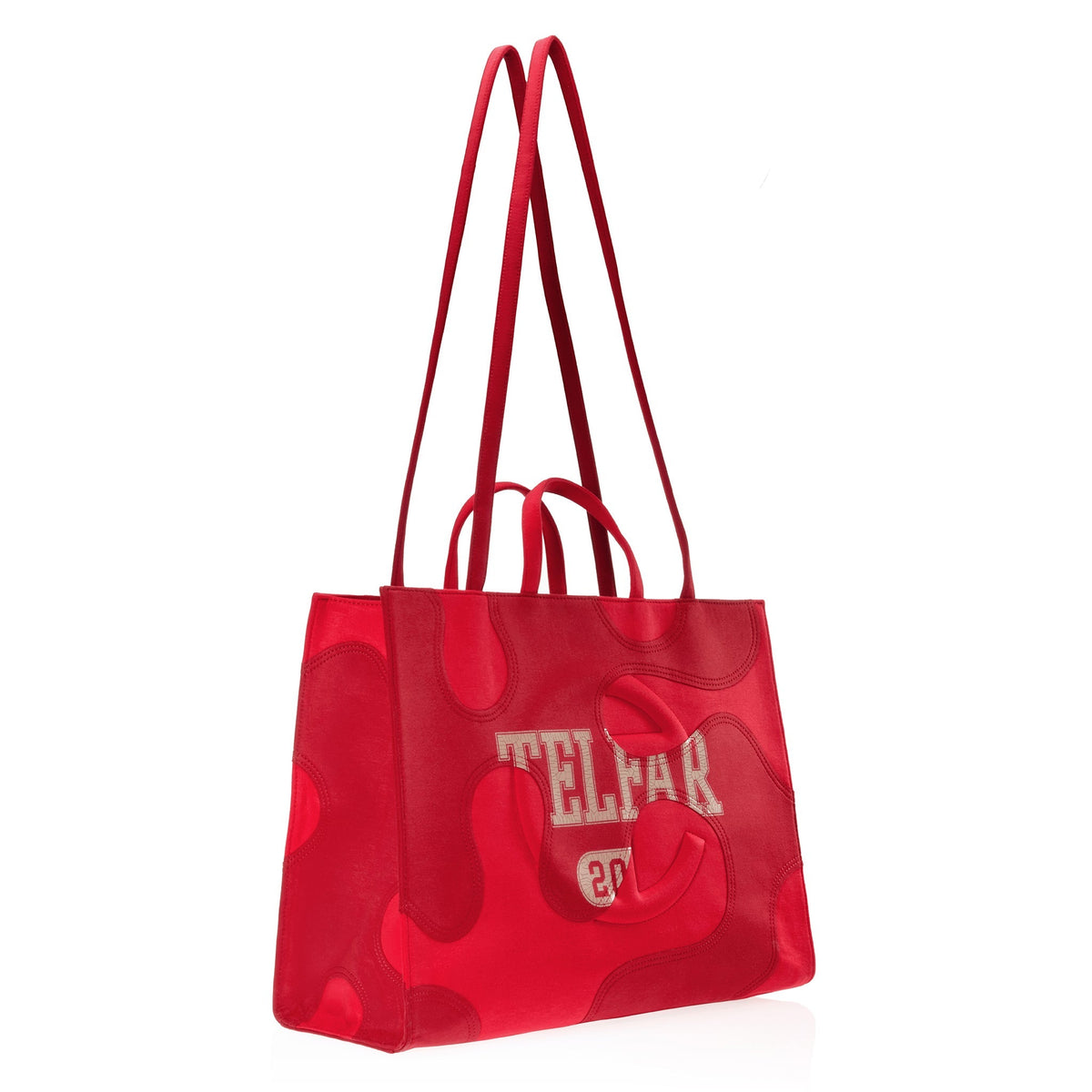 Telfar Large Camo Shopping Bag - Red