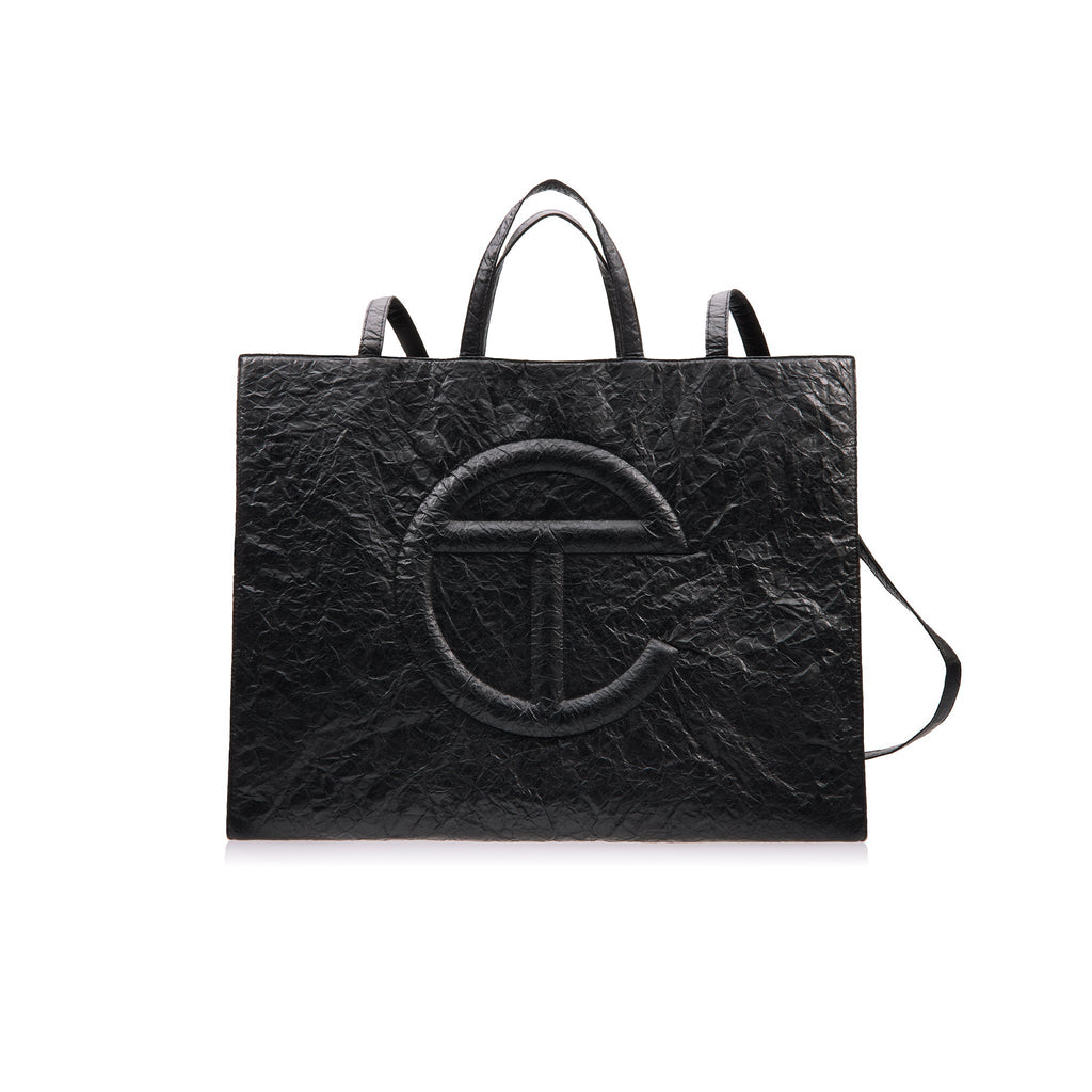 Telfar Large Shopping Bag - Black Paper