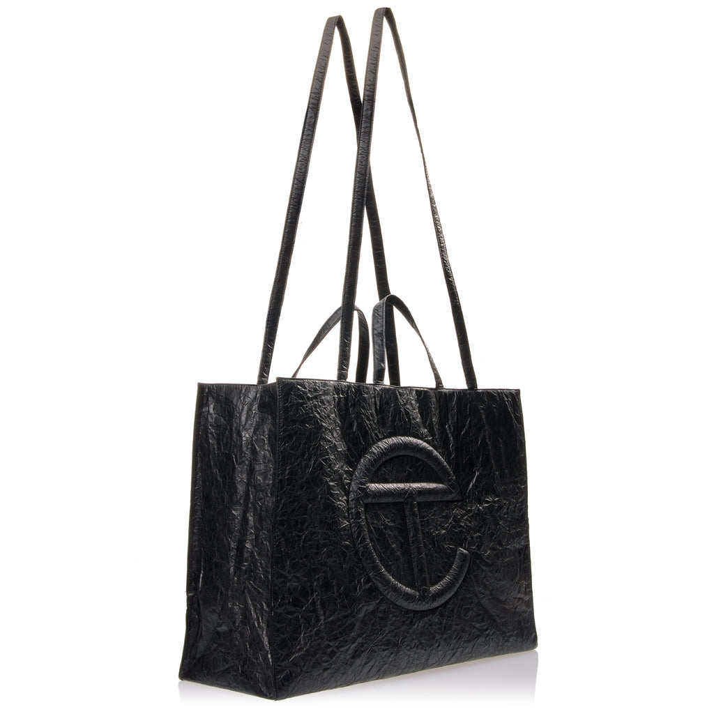 Telfar Large Shopping Bag - Black Paper