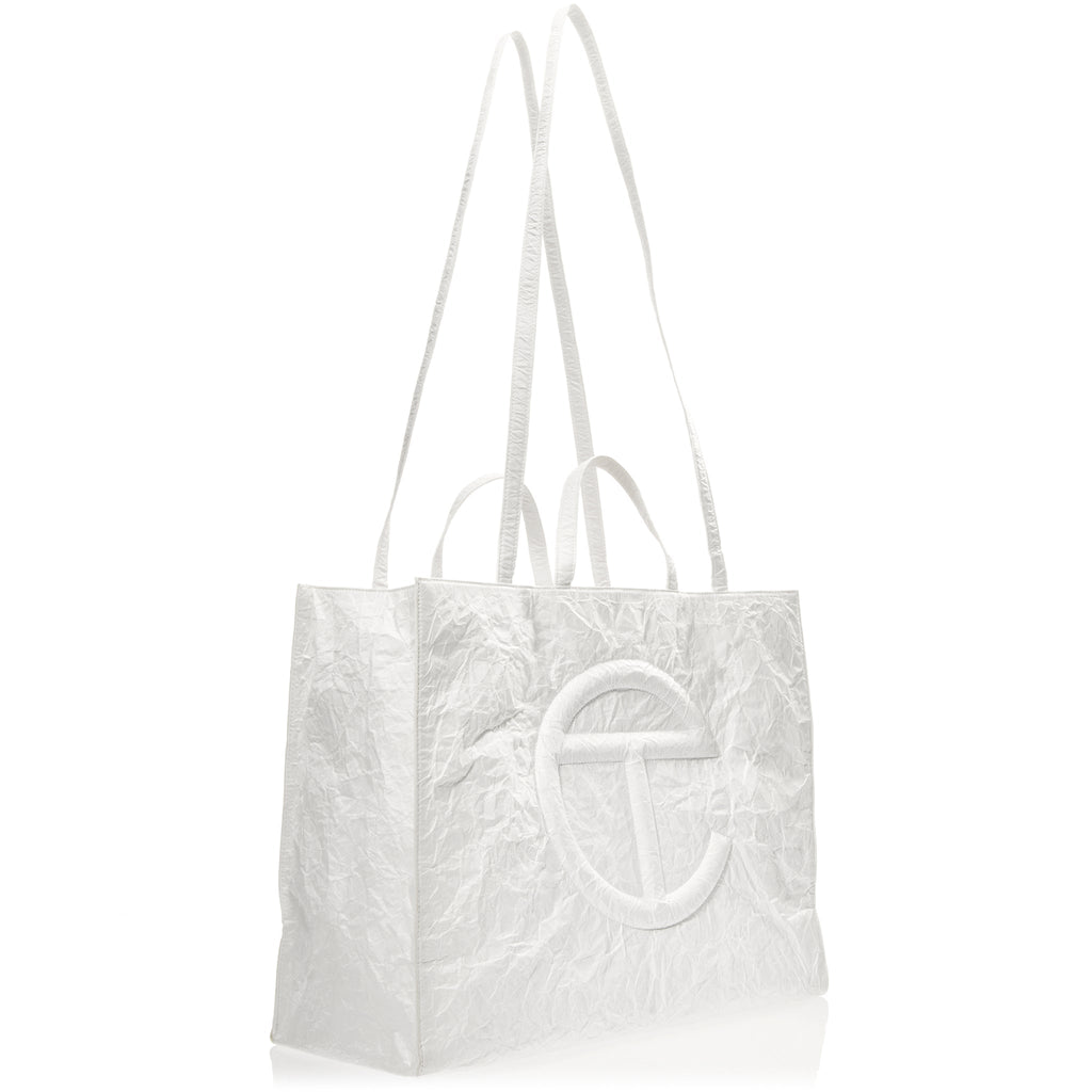 Telfar Large Shopping Bag - White Paper