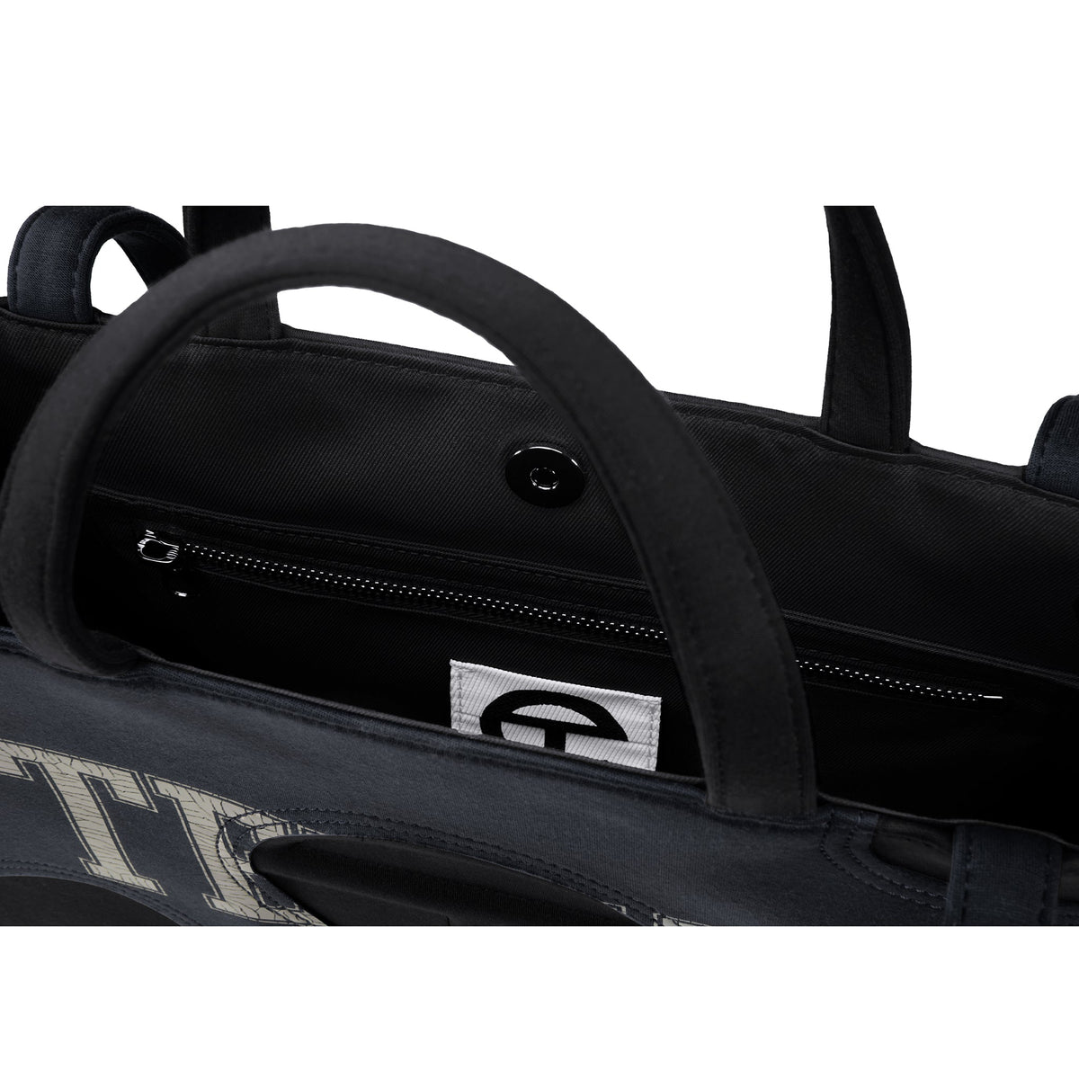 Telfar Medium Camo Shopping Bag - Black / Off Black