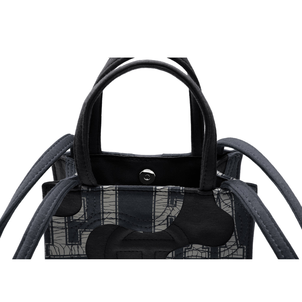 Telfar Small Camo Shopping Bag - Black / Off Black