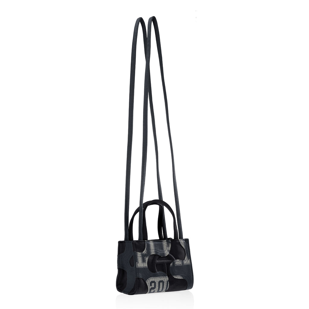 Telfar Small Camo Shopping Bag - Black / Off Black