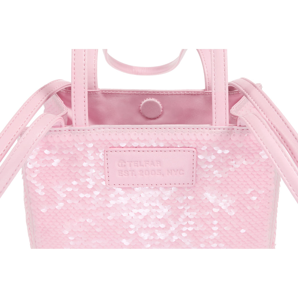 Telfar Small Sequin Shopper - Ballerina