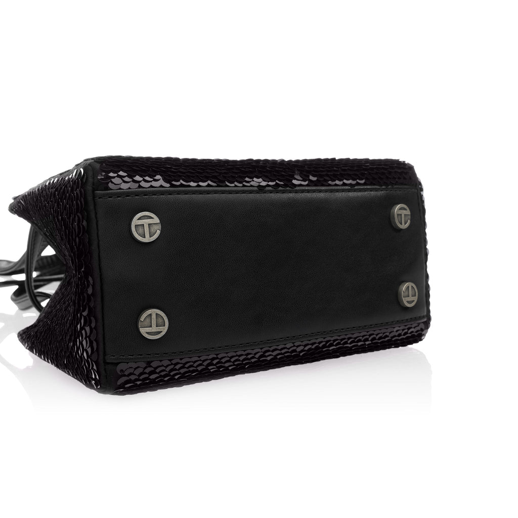 Telfar Small Sequin Shopper - Black