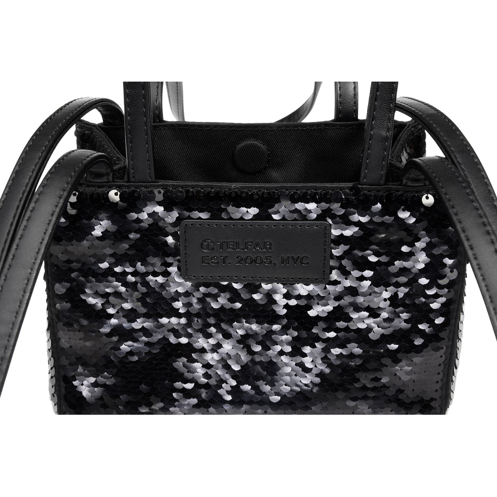 Telfar Small Sequin Shopper - Black