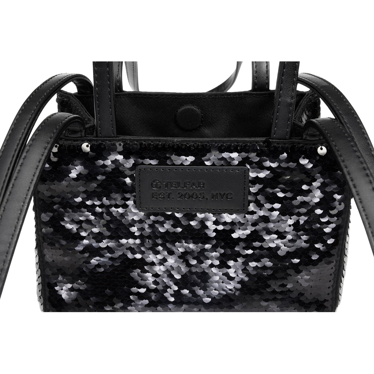Telfar Small Sequin Shopper - Black