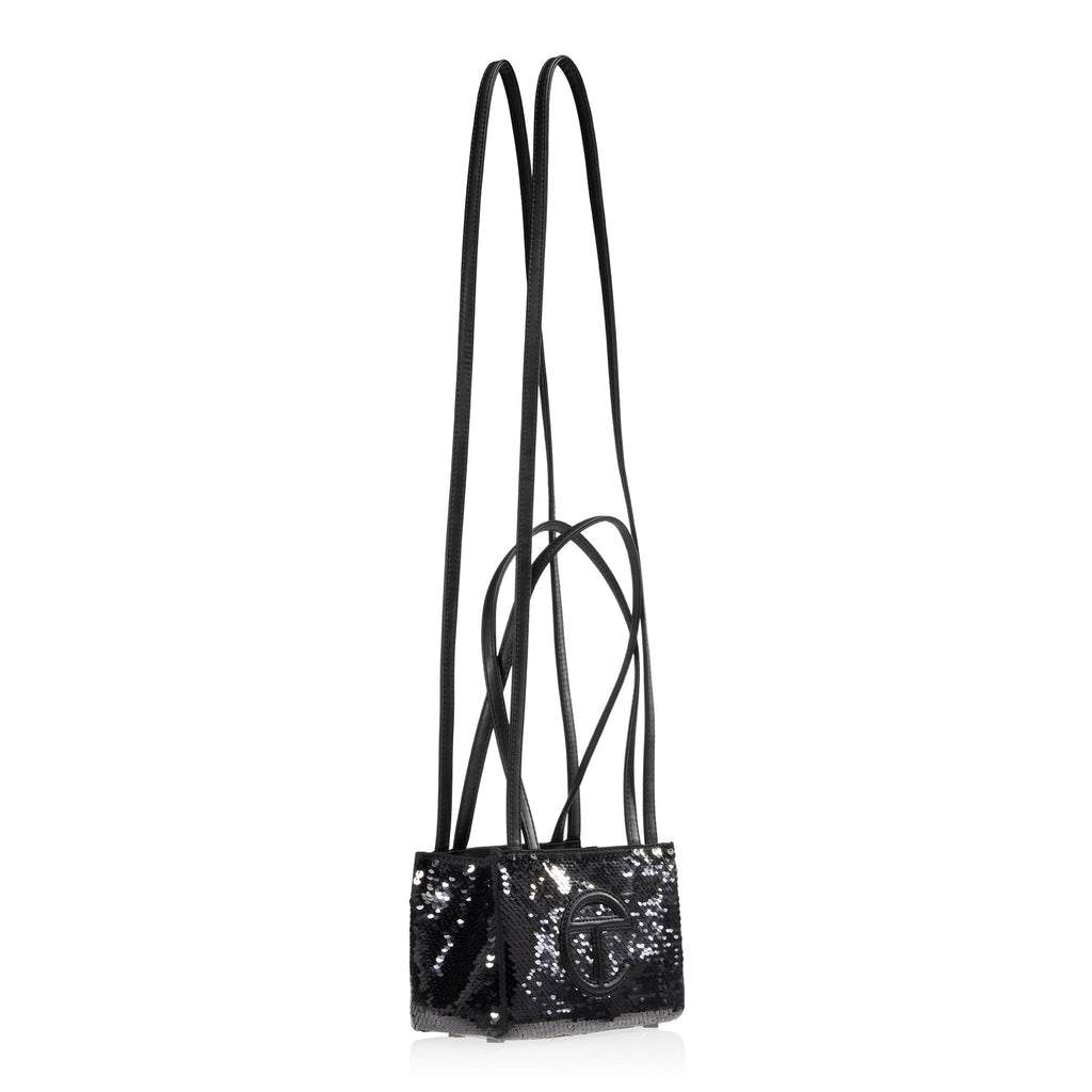 Telfar Small Sequin Shopper - Black