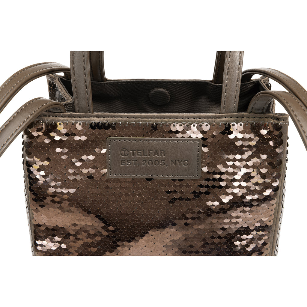 Telfar Small Sequin Shopper - Fatigue