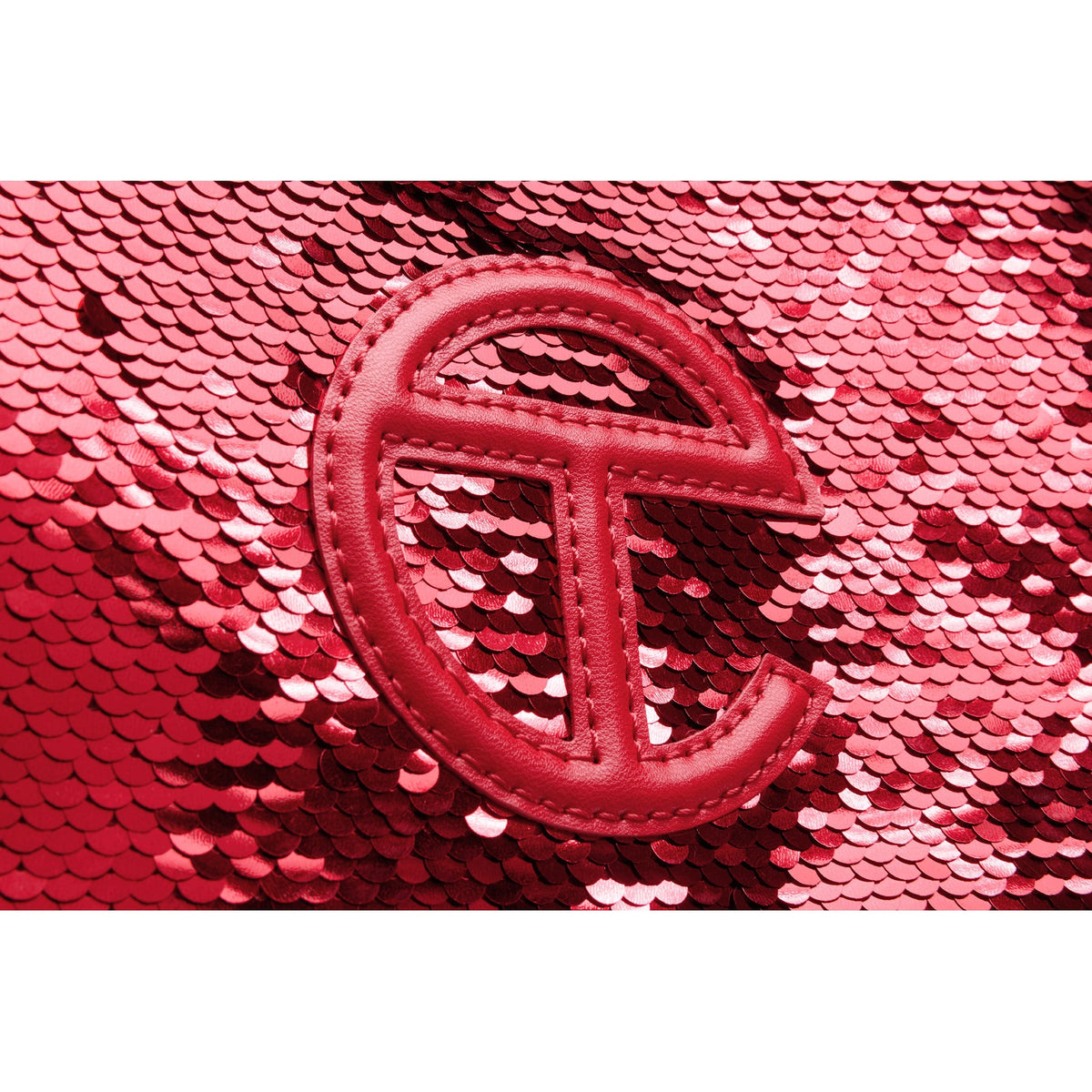 Telfar Small Sequin Shopper - Red