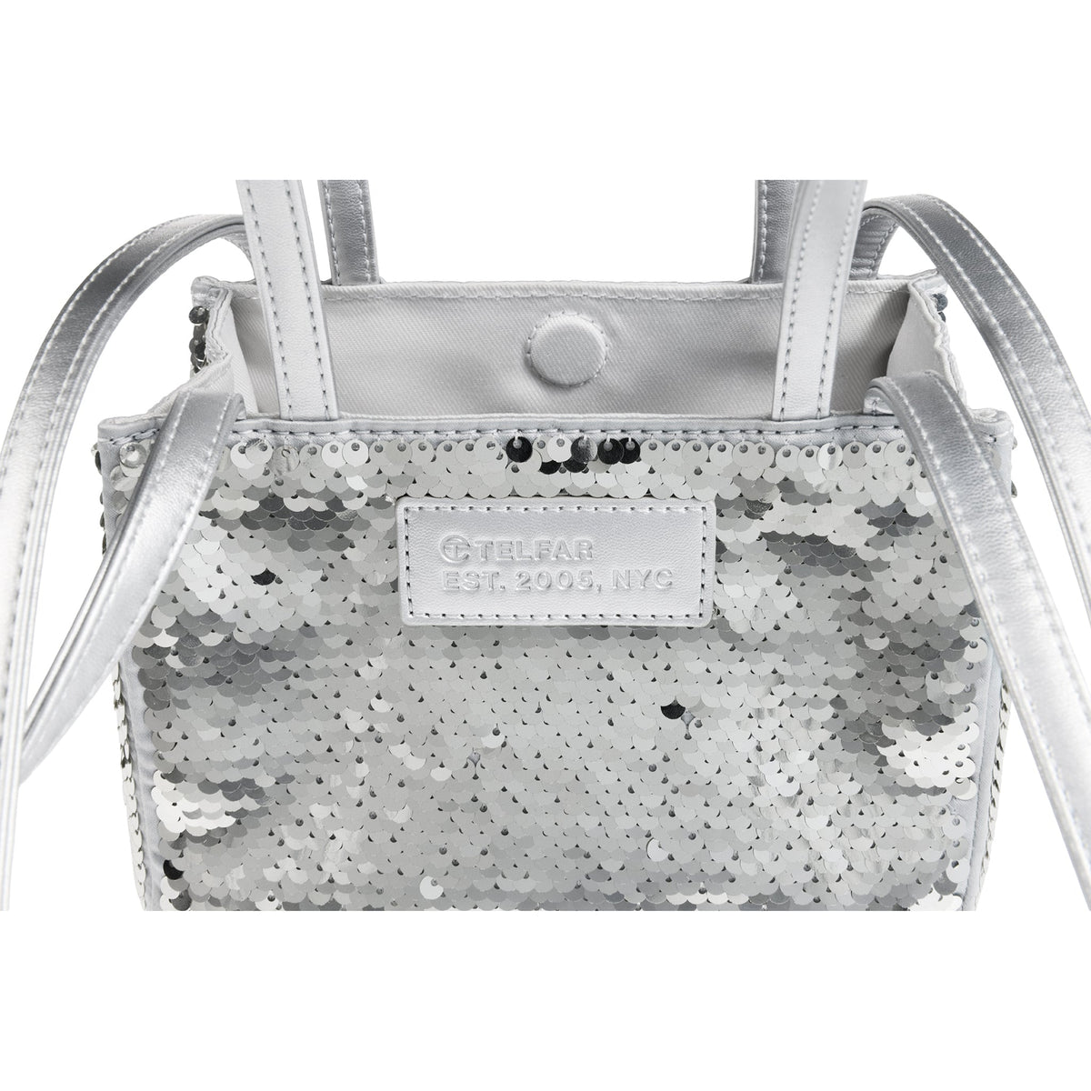 Telfar Small Sequin Shopper - Silver