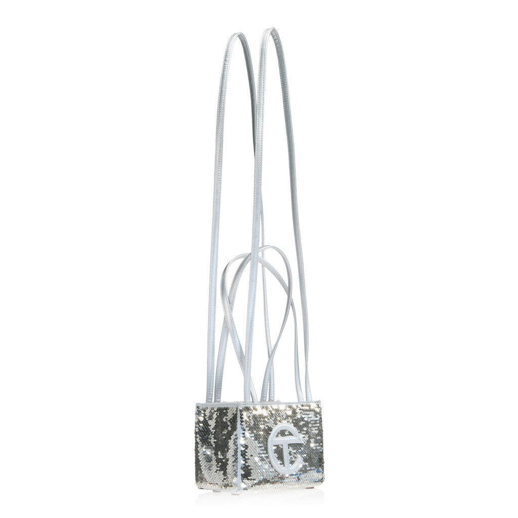 Telfar Small Sequin Shopper - Silver