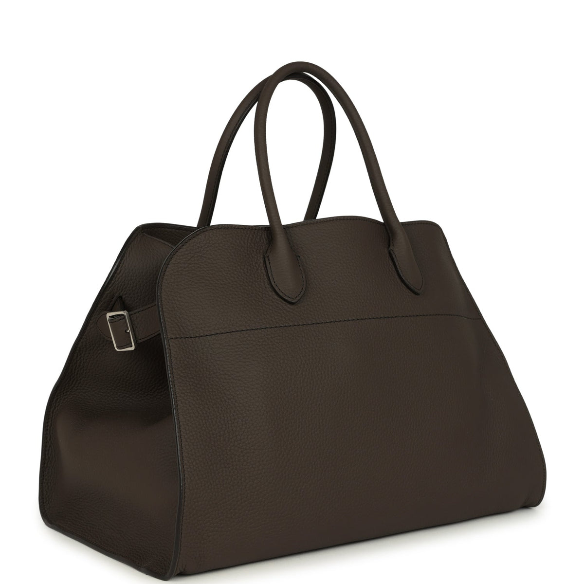 The Row Soft Margaux 15 Bag - Mid Grey Calfskin