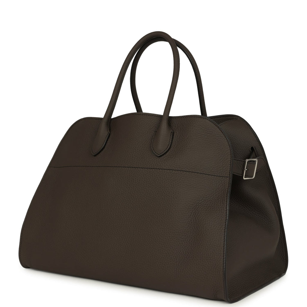The Row Soft Margaux 15 Bag - Mid Grey Calfskin