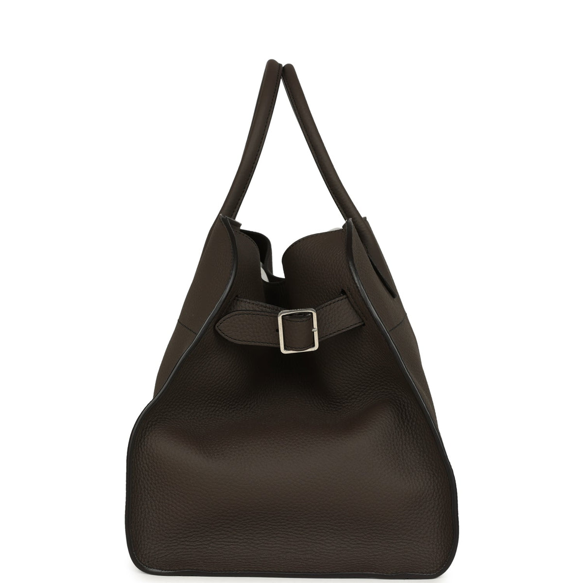 The Row Soft Margaux 15 Bag - Mid Grey Calfskin