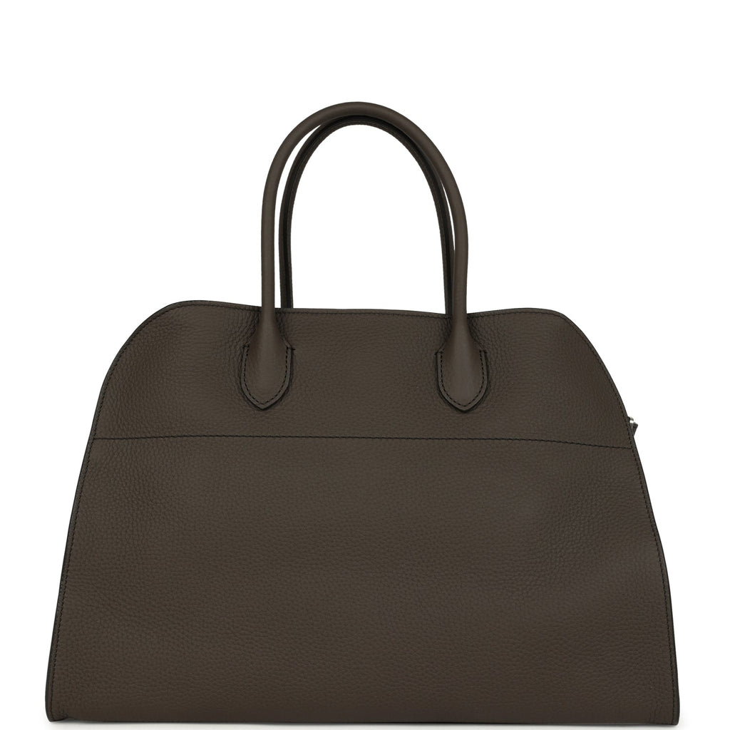 The Row Soft Margaux 15 Bag - Mid Grey Calfskin