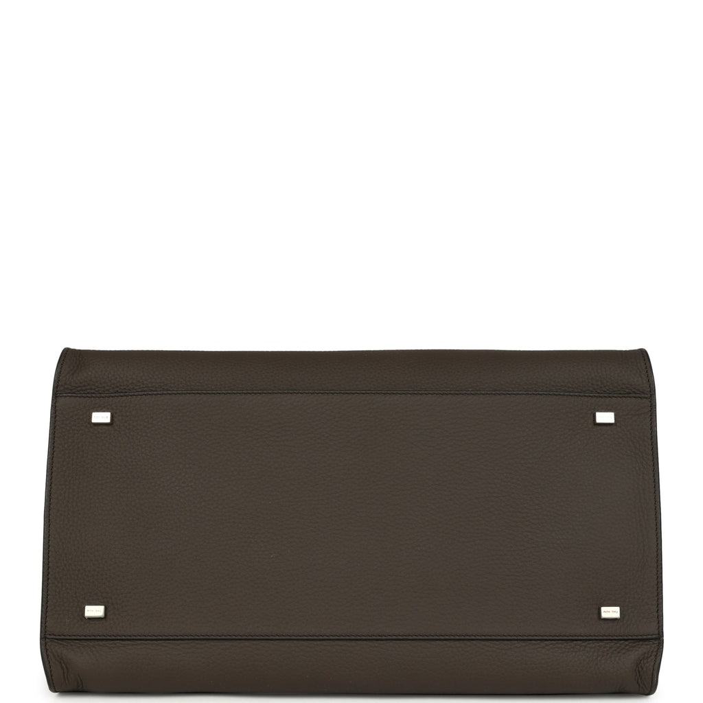 The Row Soft Margaux 15 Bag - Mid Grey Calfskin