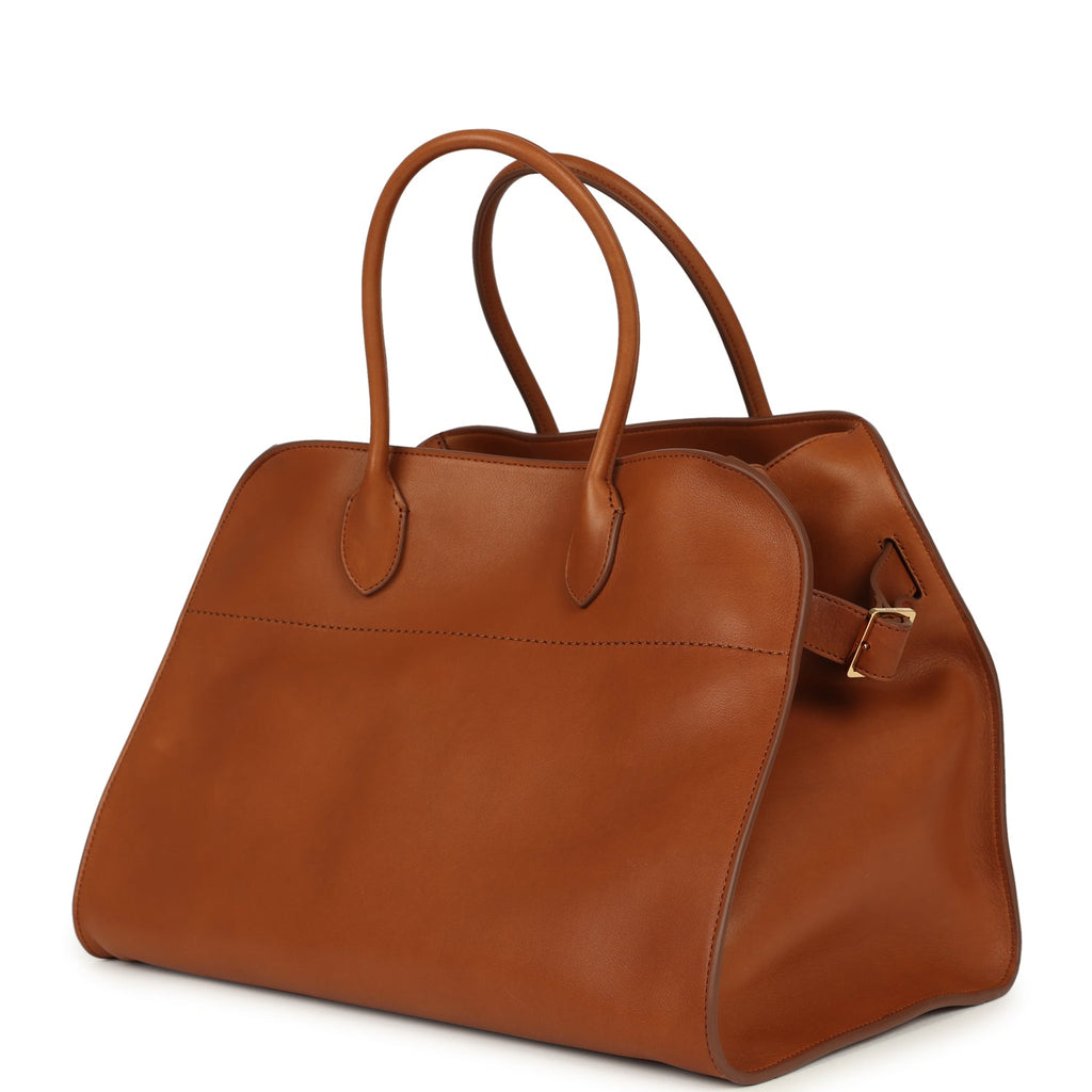 The Row Soft Margaux 15 Bag - Cuir Saddle