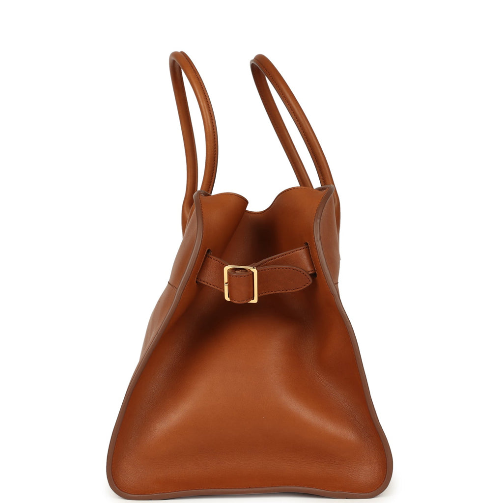 The Row Soft Margaux 15 Bag - Cuir Saddle