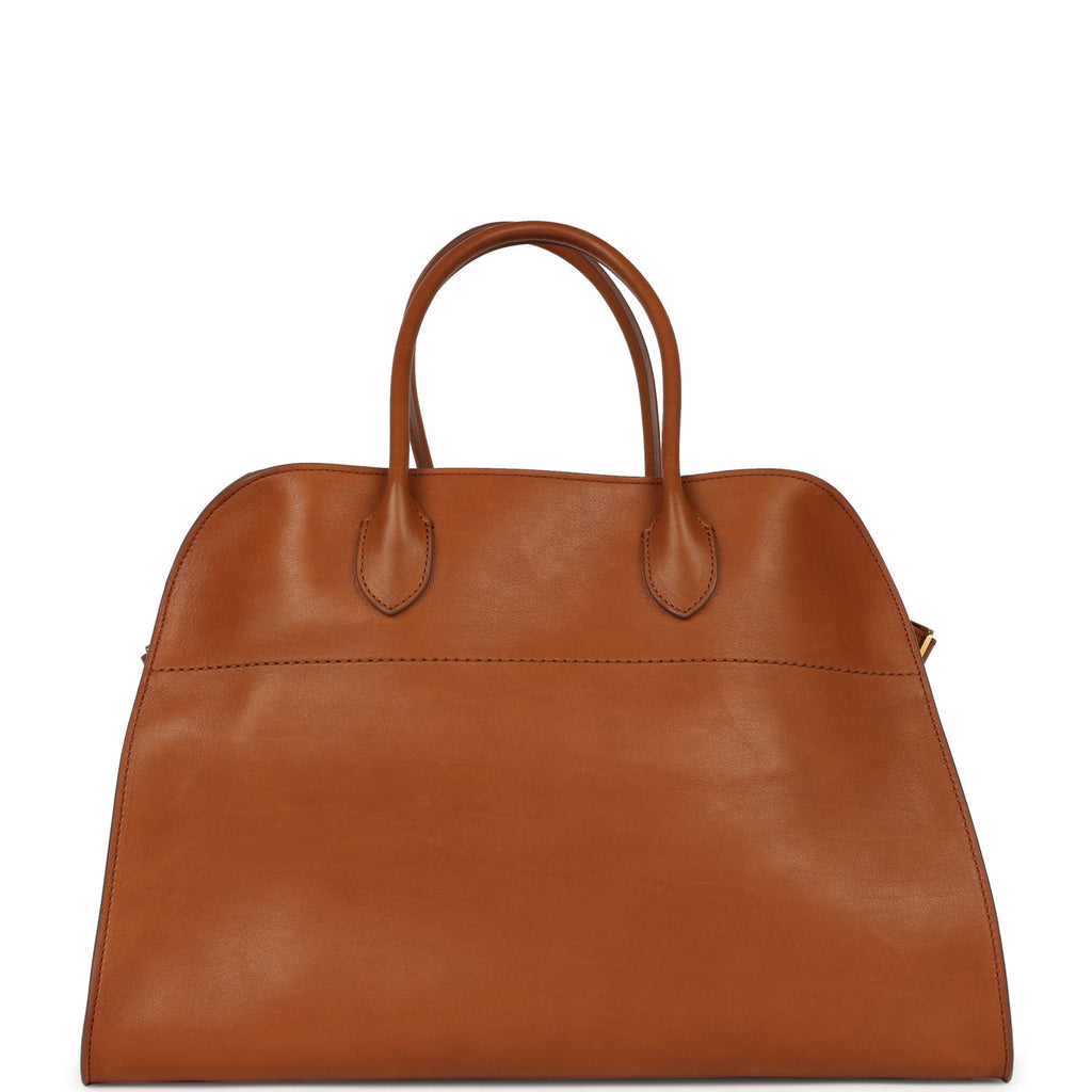 The Row Soft Margaux 15 Bag - Cuir Saddle