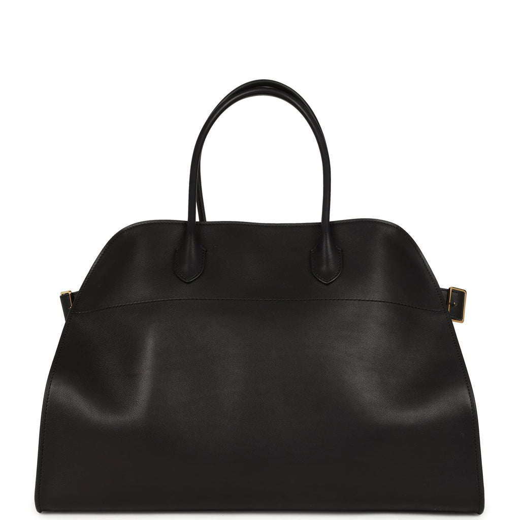 The Row Soft Margaux 17 Bag - Black Saddle