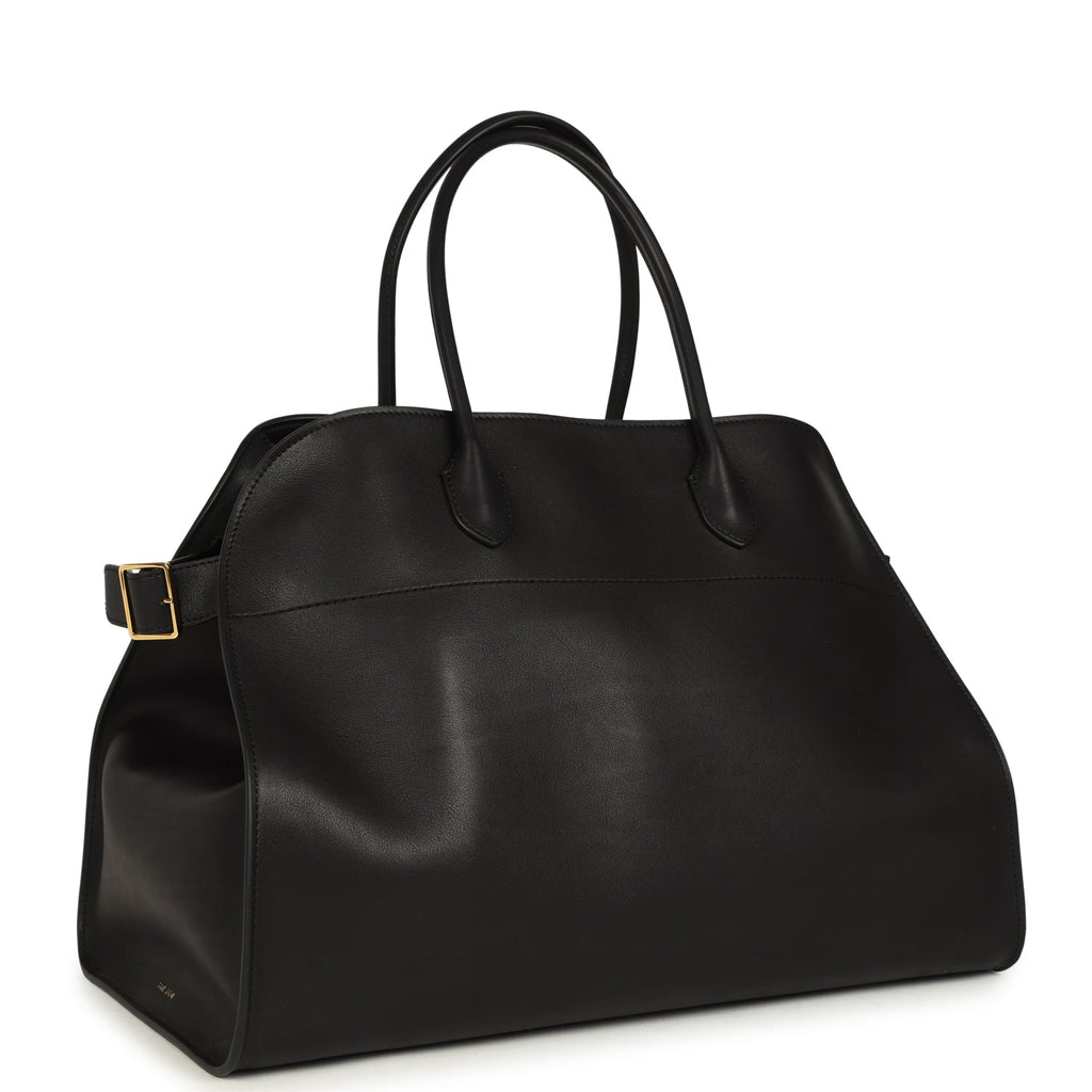 The Row Soft Margaux 17 Bag - Black Saddle