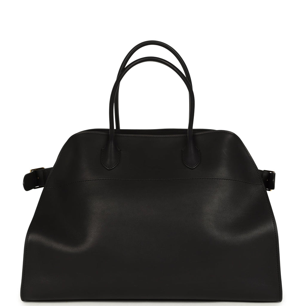 The Row Soft Margaux 17 Bag - Black Saddle