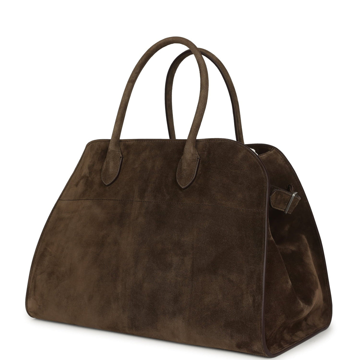 The Row Soft Margaux 15 Bag - Nut Brown Suede