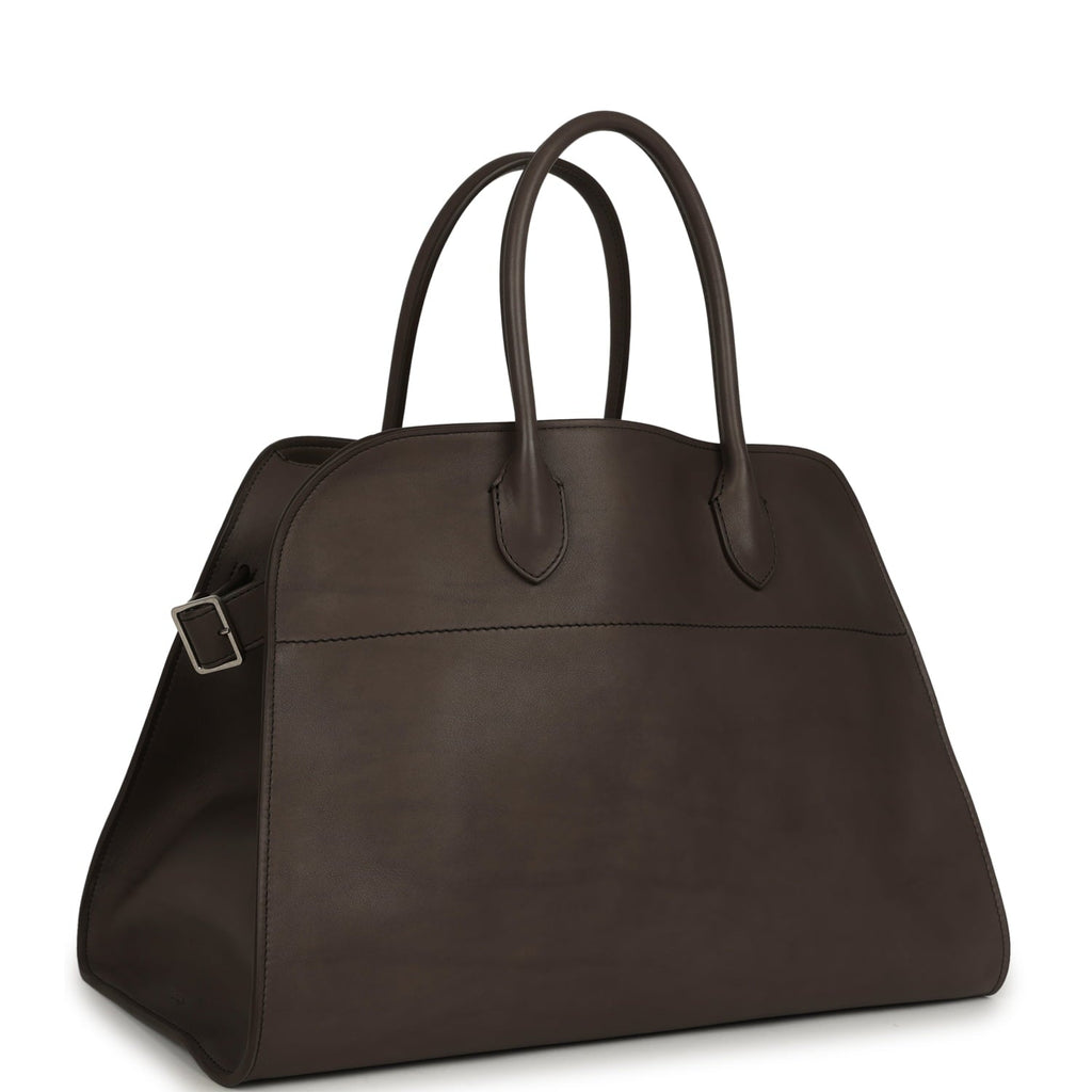 The Row Soft Margaux 15 Bag - Mid Grey Saddle