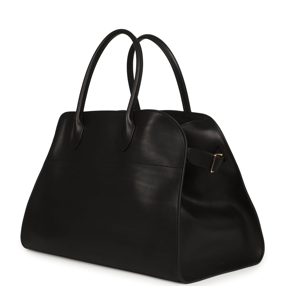 The Row Soft Margaux 15 Bag - Black Saddle