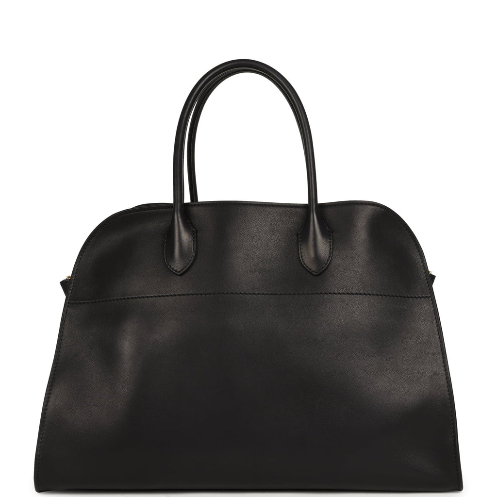 The Row Soft Margaux 15 Bag - Black Saddle